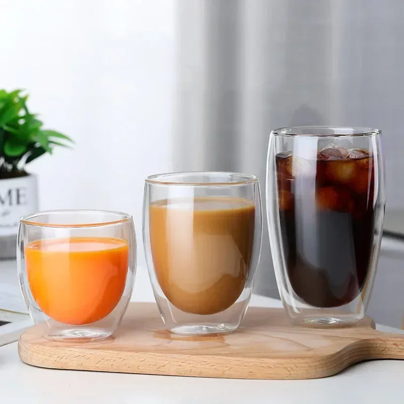 Double-Walled Heat-Resistant Glass Cup