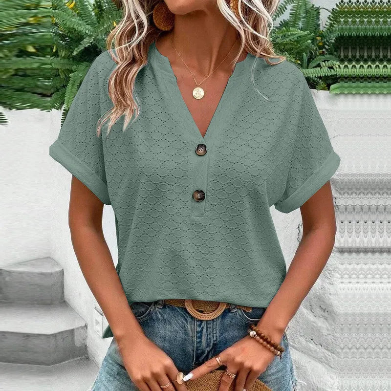 Women's Loose Fit Knitted Casual Shirt