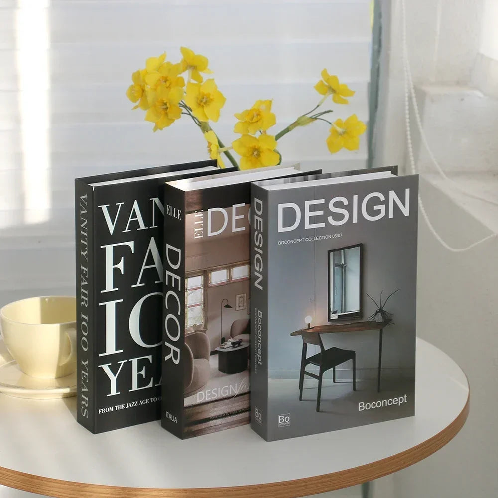 Set of 3 Stylish Decorative Books