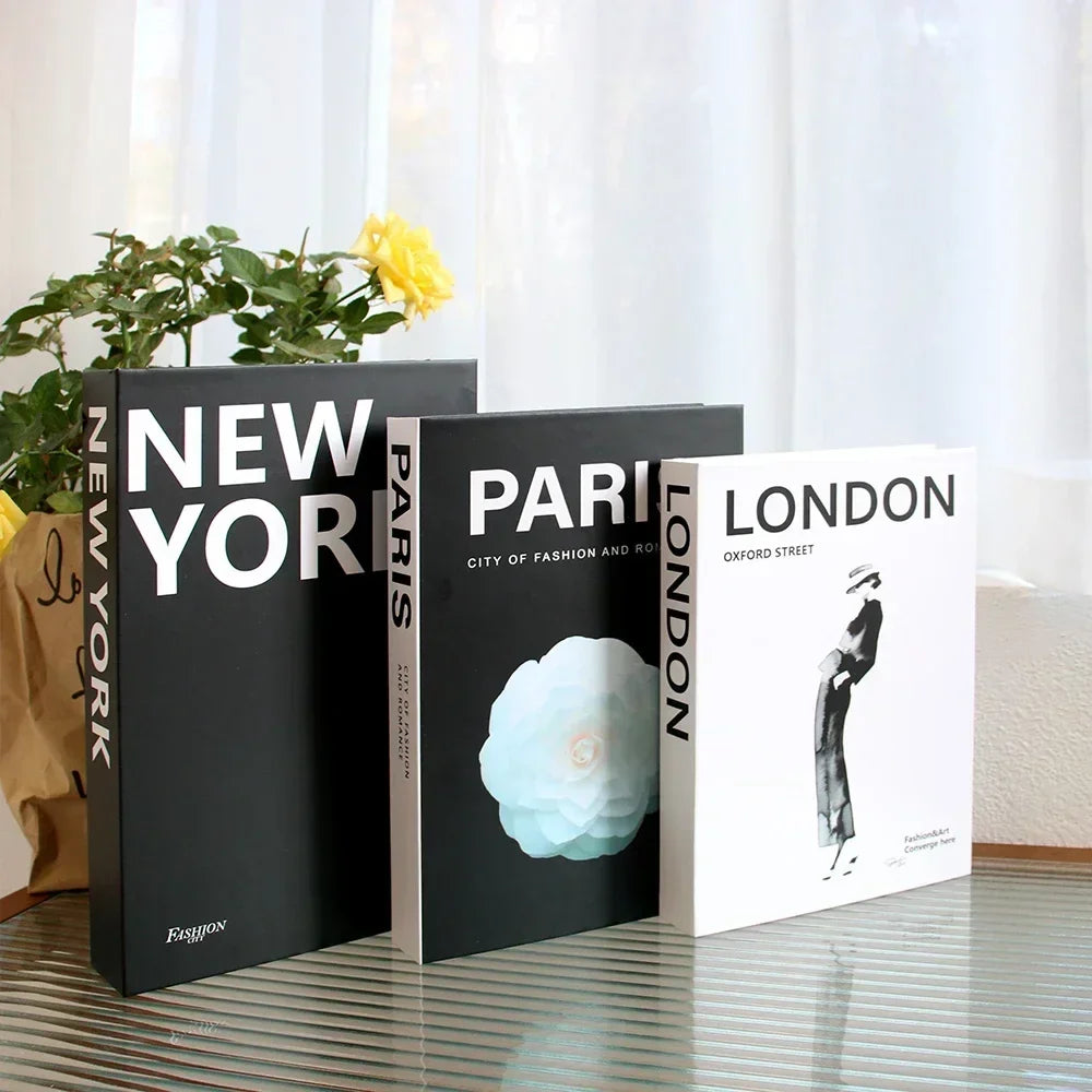 Set of 3 Stylish Decorative Books