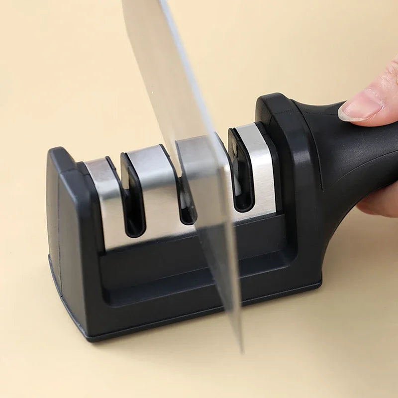 Level 3 Quick Sharpening Tool Knife Sharpener With Anti-slip Base Kitchen Accessory