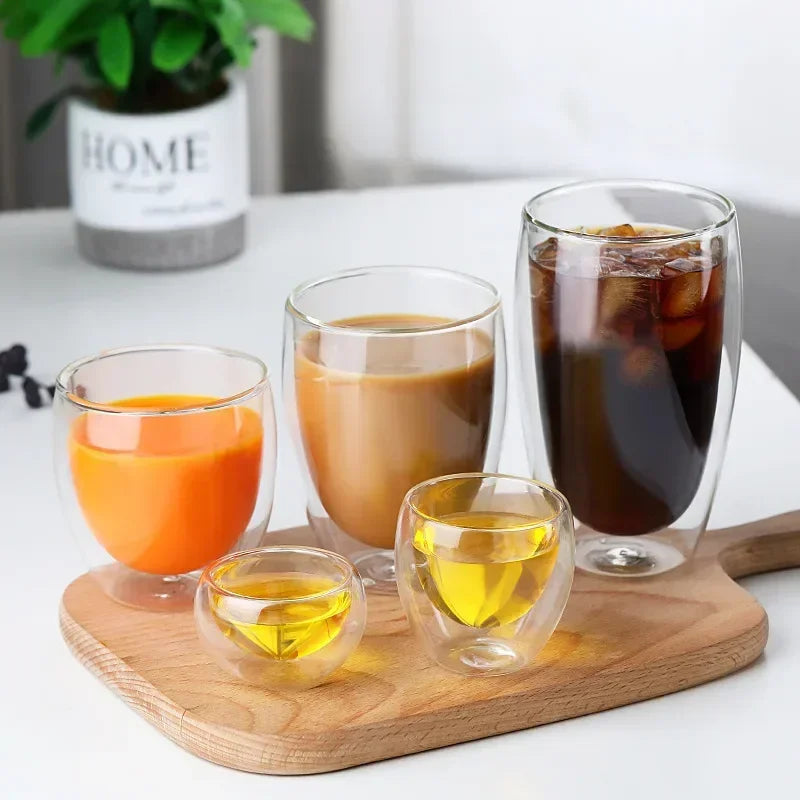 Double-Walled Heat-Resistant Glass Cup