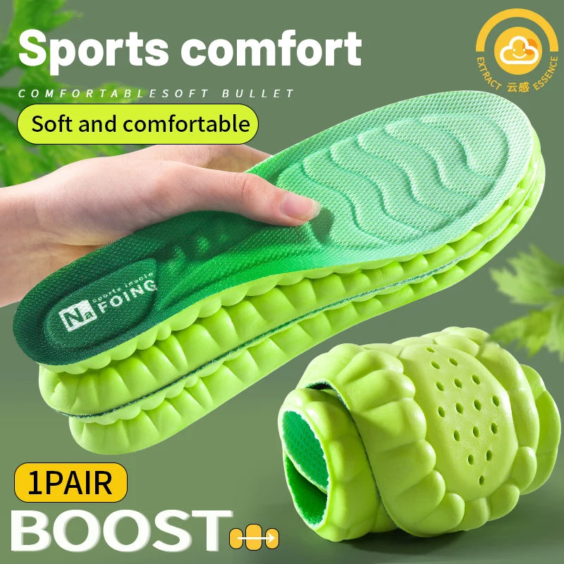 Sports insoles with 4D technology