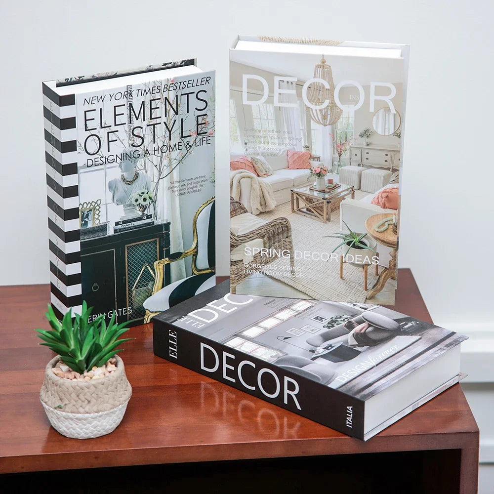 Set of 3 Stylish Decorative Books
