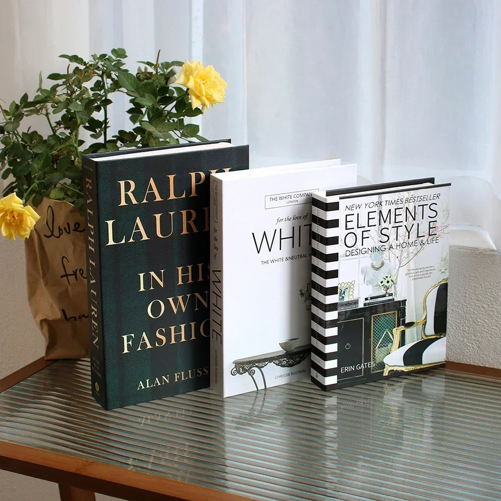 Set of 3 Stylish Decorative Books