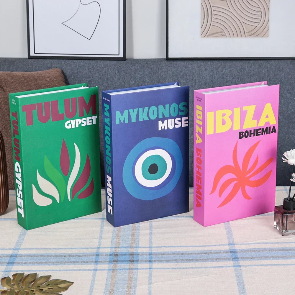 Set of 3 Stylish Decorative Books