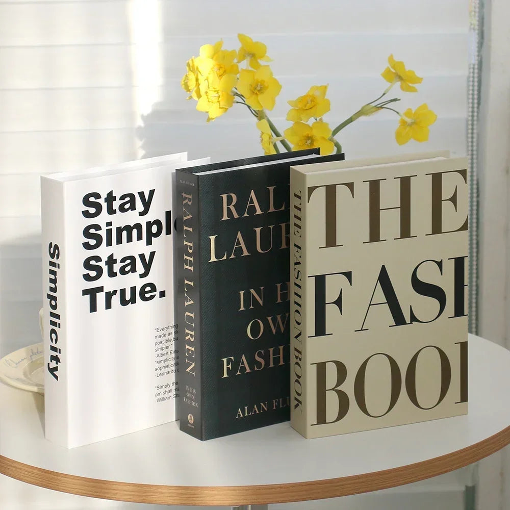 Set of 3 Stylish Decorative Books
