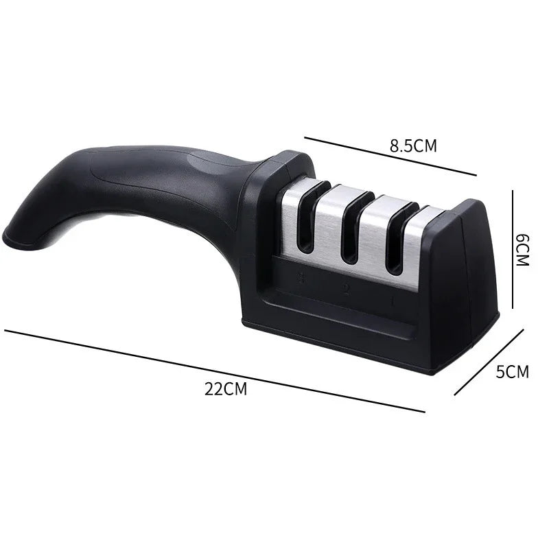 Level 3 Quick Sharpening Tool Knife Sharpener With Anti-slip Base Kitchen Accessory