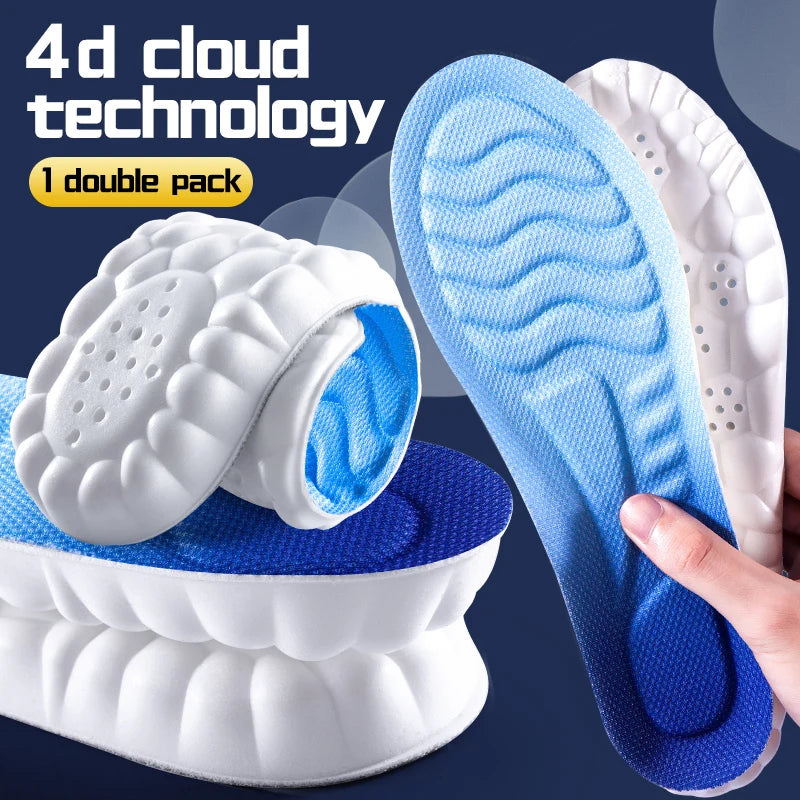 Sports insoles with 4D technology