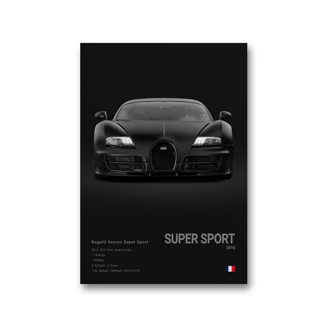 Supercar Canvas Wall Art