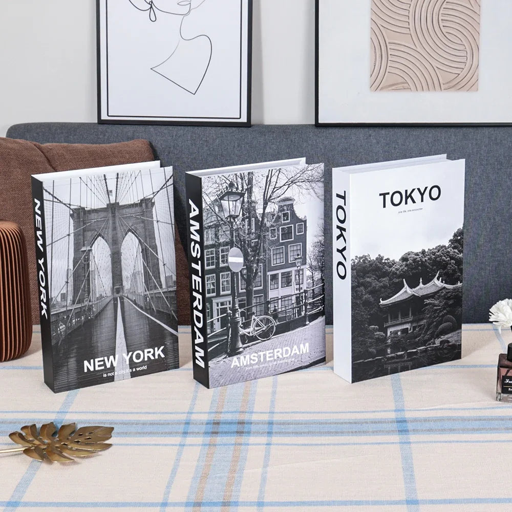 Set of 3 Stylish Decorative Books