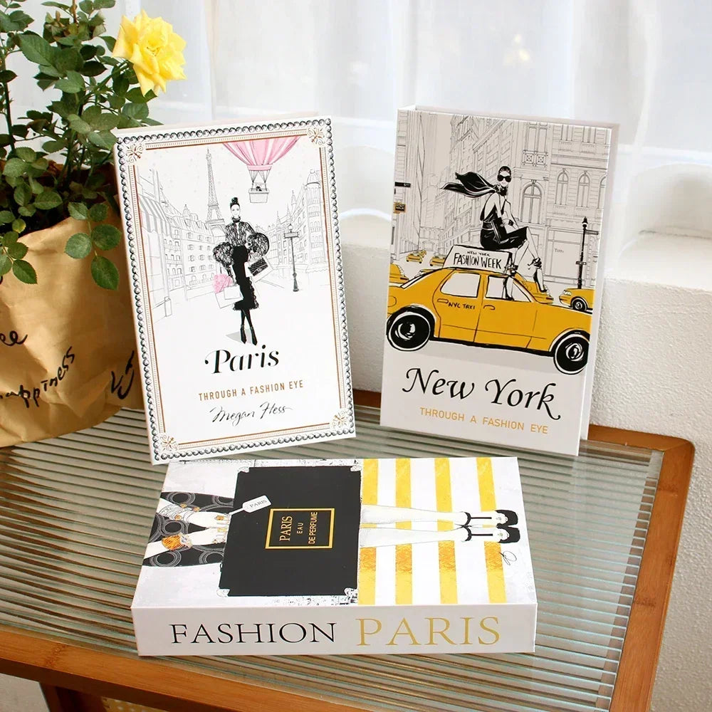 Set of 3 Stylish Decorative Books