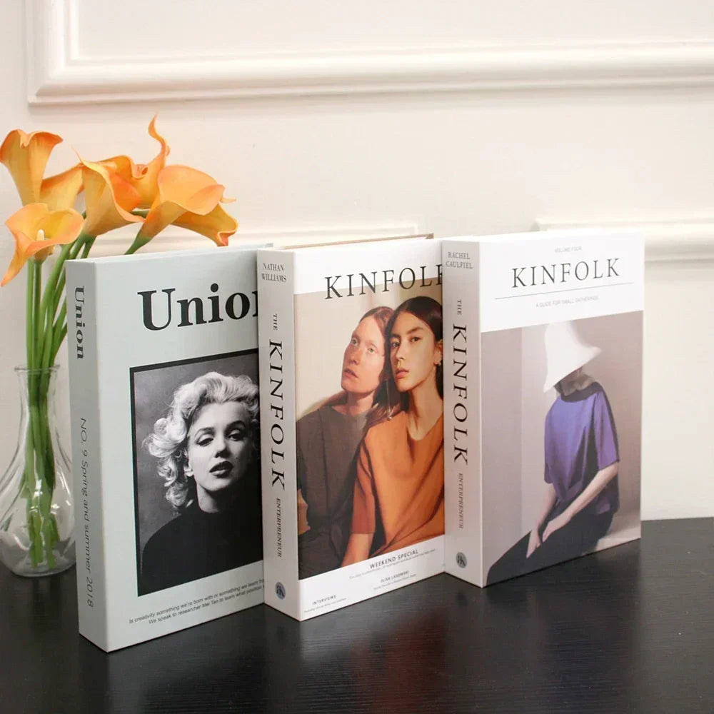 Set of 3 Stylish Decorative Books
