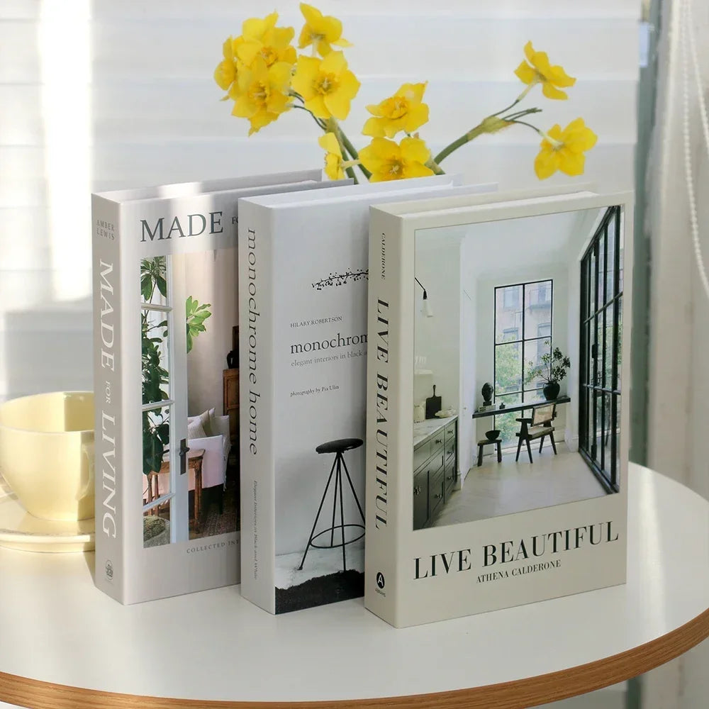 Set of 3 Stylish Decorative Books