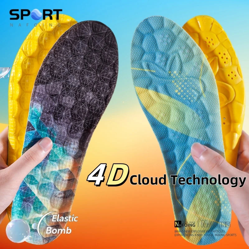 Sports insoles with 4D technology