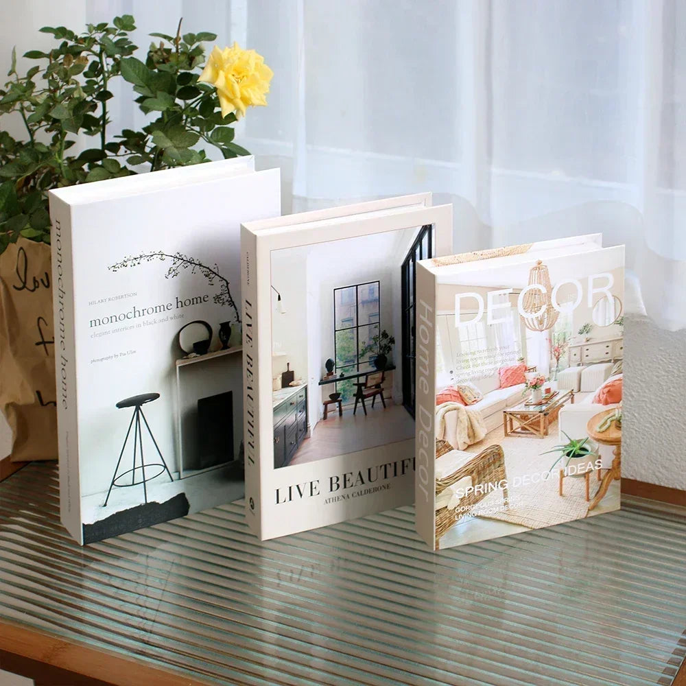 Set of 3 Stylish Decorative Books