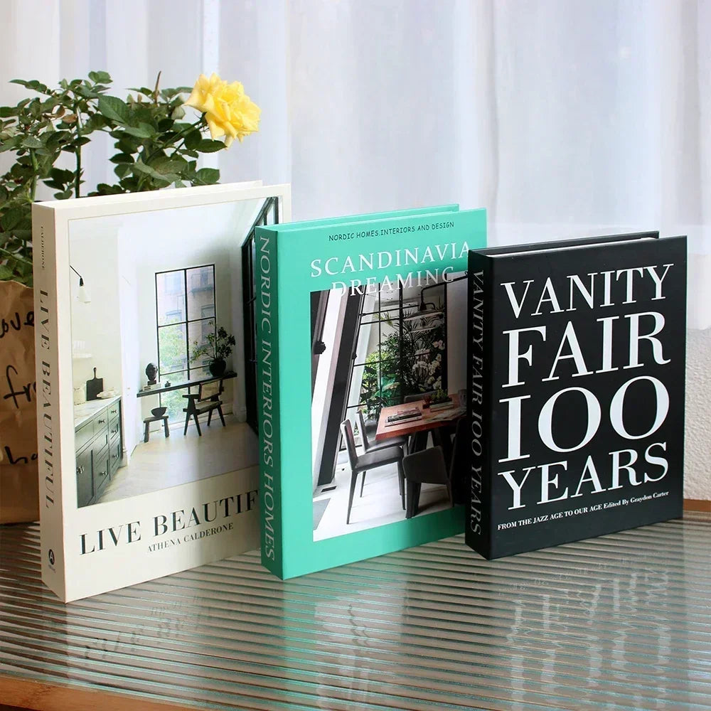 Set of 3 Stylish Decorative Books