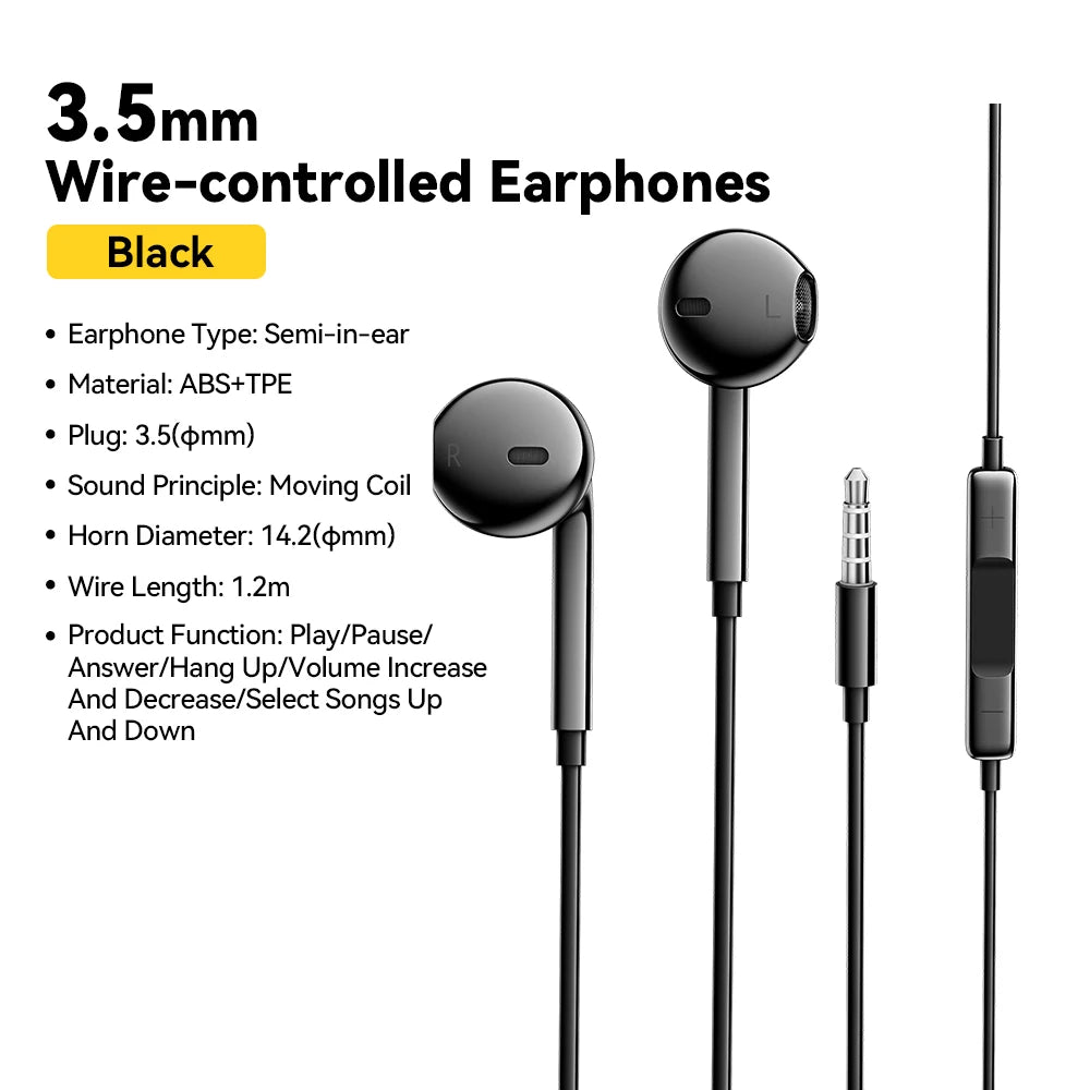 Wired Headphones with Microphone